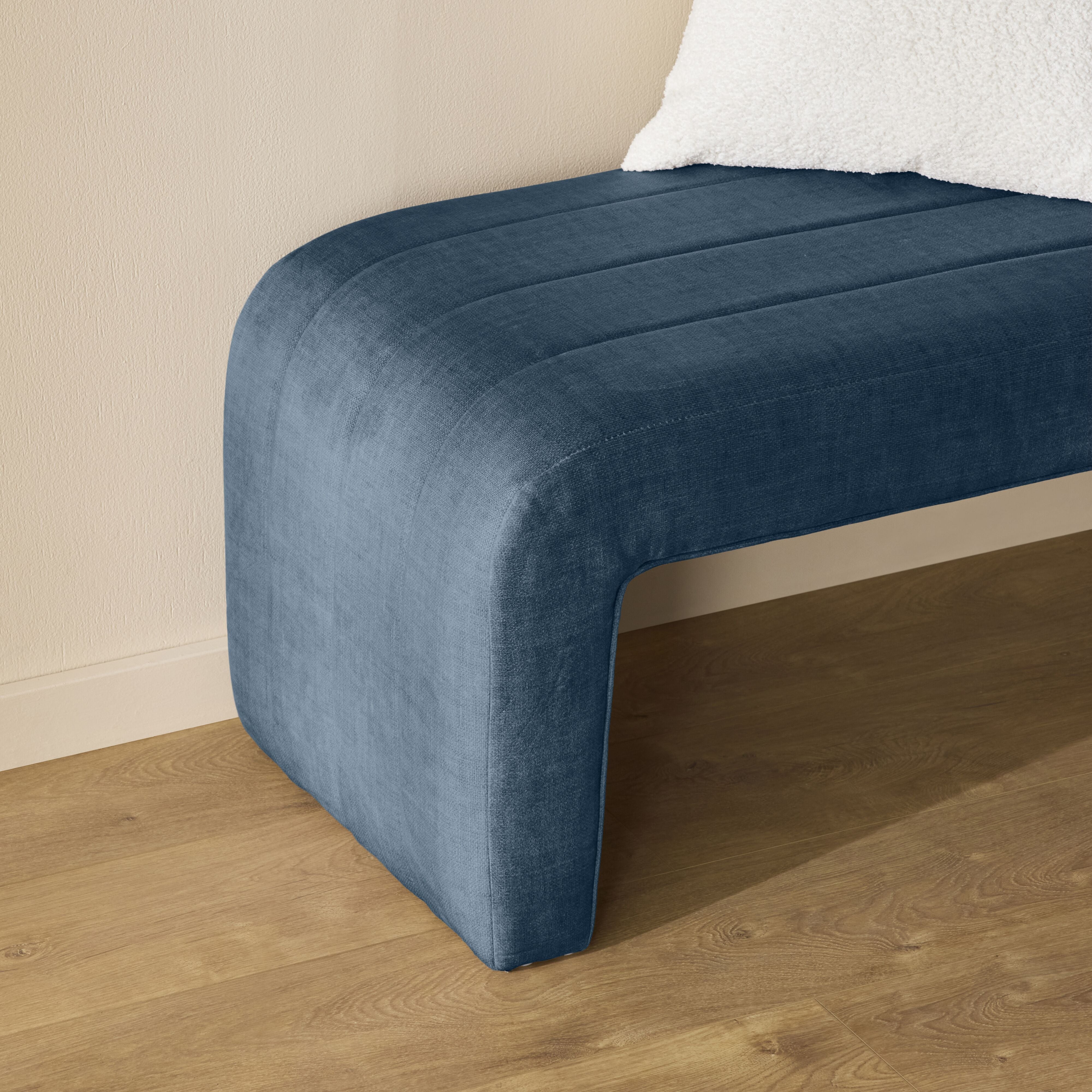 Archi Bench Aura Marine Blue - Modern Outdoor Wooden Bench for Patio, Garden & Backyard - Water-Resistant & Durable Seating Furniture