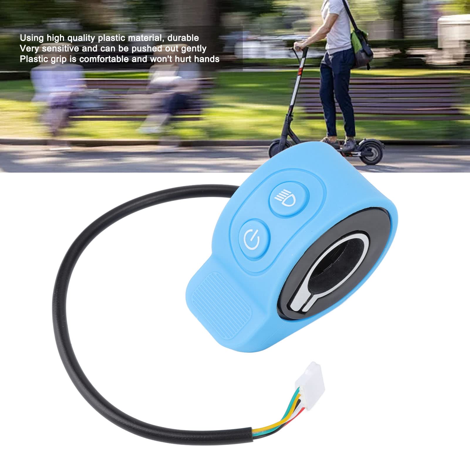 Electric Scooter Throttle Replacement - Compatible with Xiaomi M365, Finger & Thumb Speed Accelerator Control (Blue) | Perfect for Commuting, Urban Travel & Last-Mile Transportation