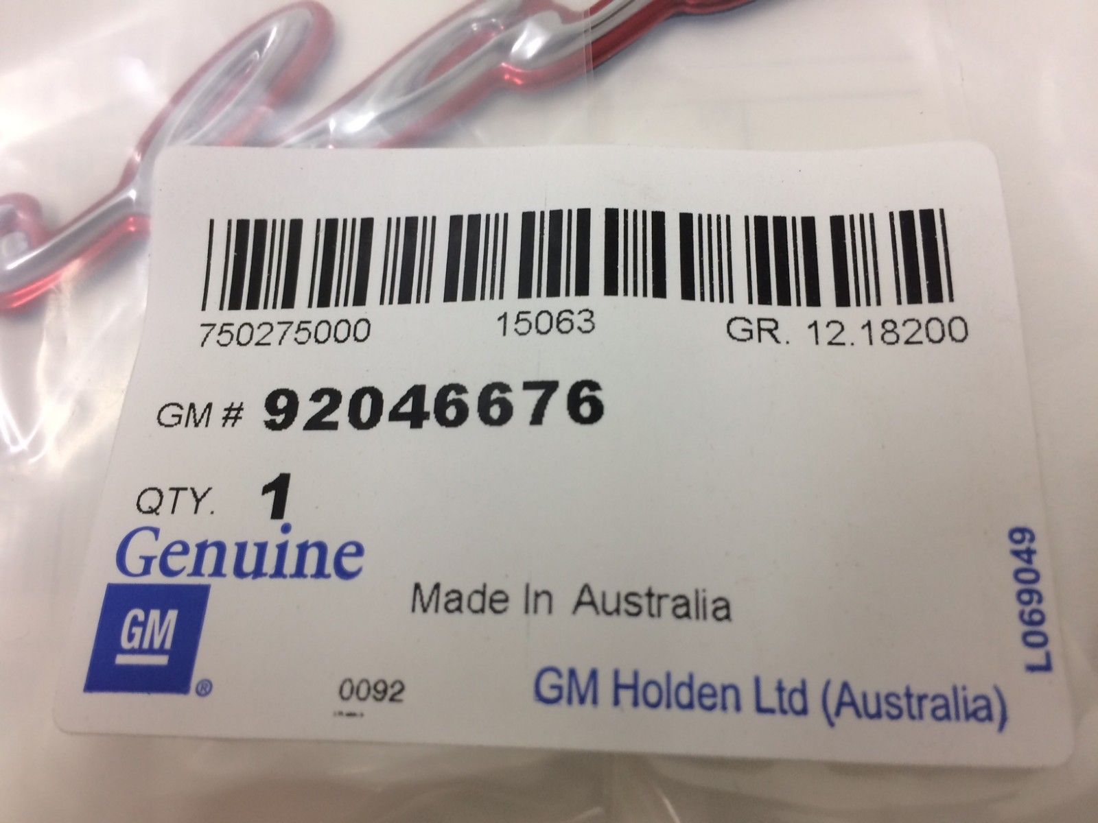 Genuine Holden VT VX 1997-2002 Boot Calais Emblem - Perfect Replacement for Car Trunk Badge & Auto Restoration Projects