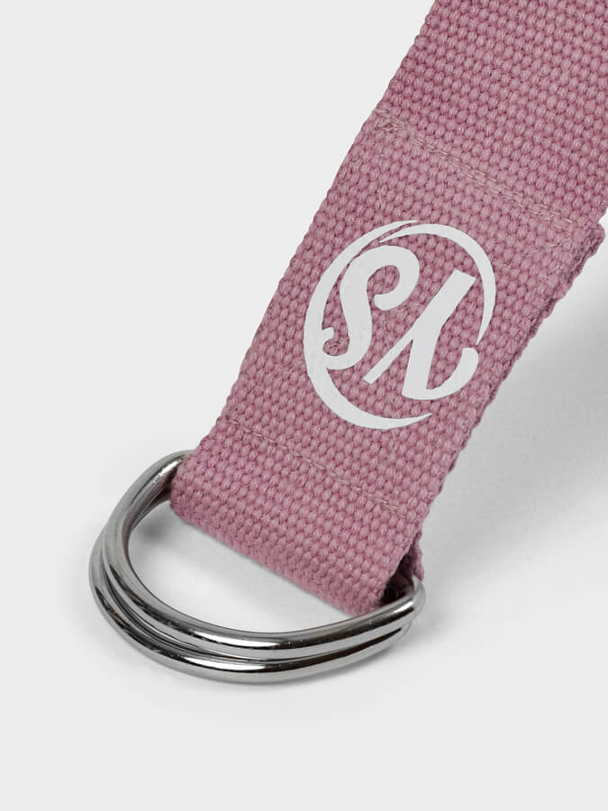 GOTS Certified Organic Cotton Yoga Belt with D-Ring - 2.5m (8.2ft) Stretchable Strap for Yoga, Pilates & Fitness - Perfect for Studio Practice, Home Workouts & Travel