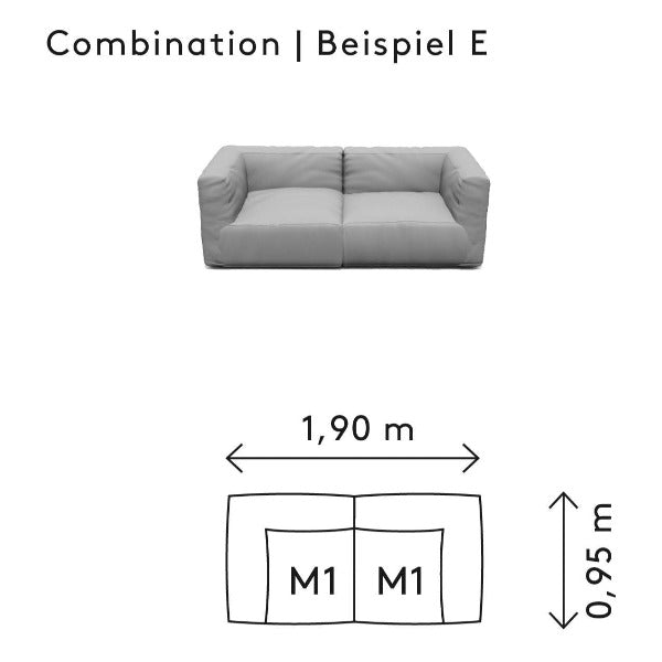 GROW Outdoor Patio Sectional Loveseat - Waterproof Wicker Sofa Set with Cushions for Backyard, Garden, Poolside & Deck - Comfortable All-Weather Furniture