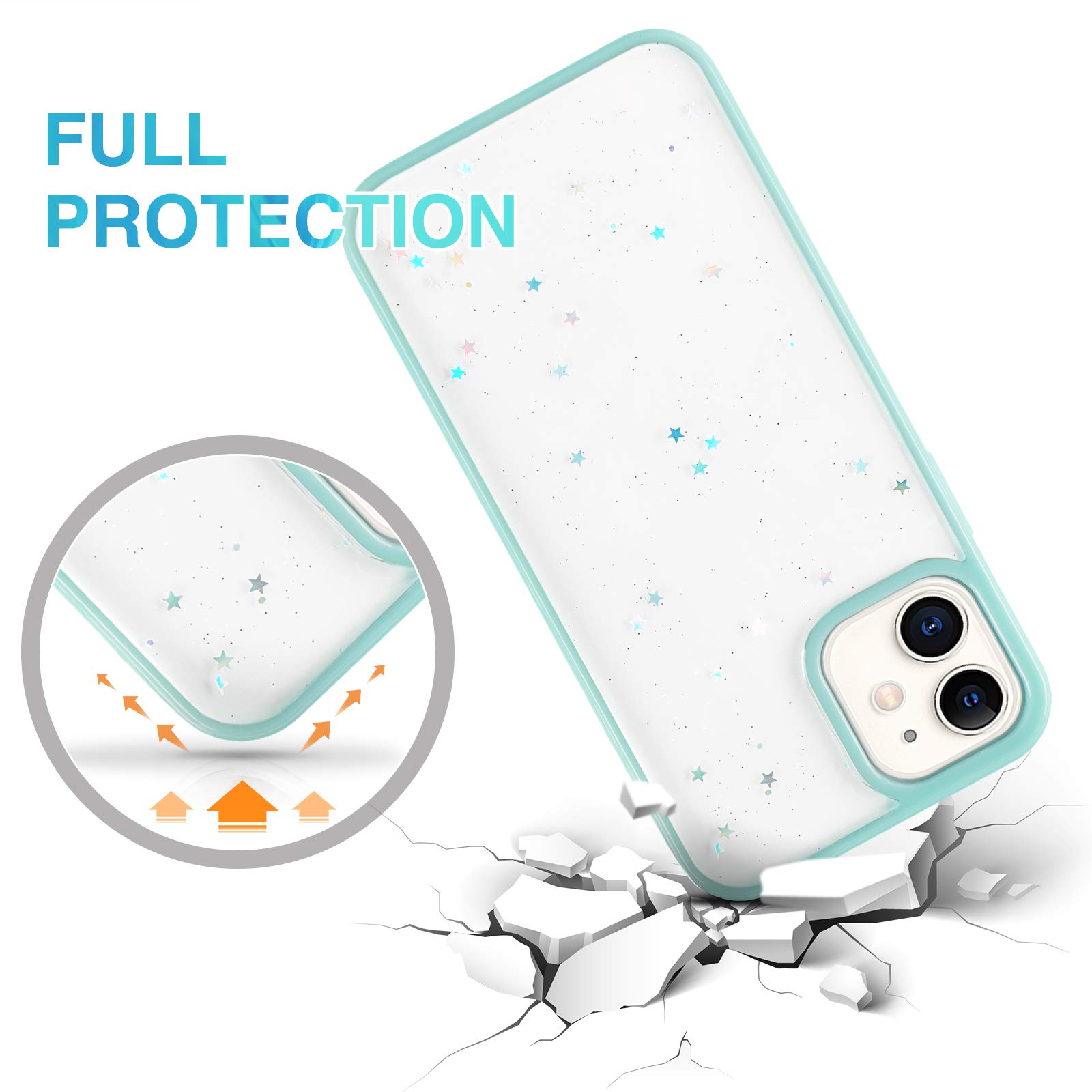 iPhone 12 Pro Case (6.1 Inch) - Military Grade Drop Tested, Shockproof Translucent Hard PC Back Cover | Perfect for Everyday Protection, Outdoor Activities & Travel