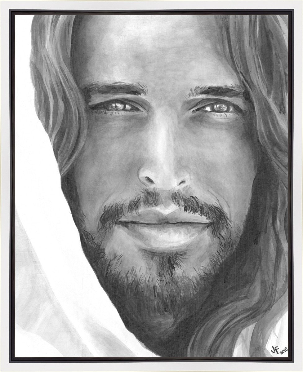 Christ Portrait Gallery Wrap Canvas - Religious Wall Art Decor for Home, Church & Office - Inspirational Christian Gift & Faith-Based Decor