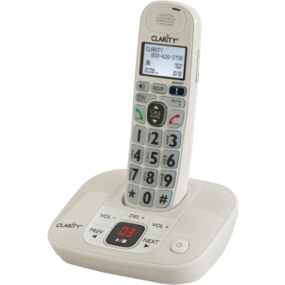 CLARITY 53712.000 Amplified Cordless Phone System with Digital Answering Machine - HD Sound for Hearing Impaired & Seniors - Ideal for Home & Office Use