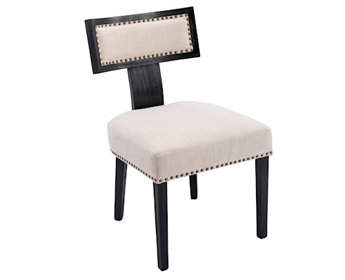 Linen-beige-black Wood