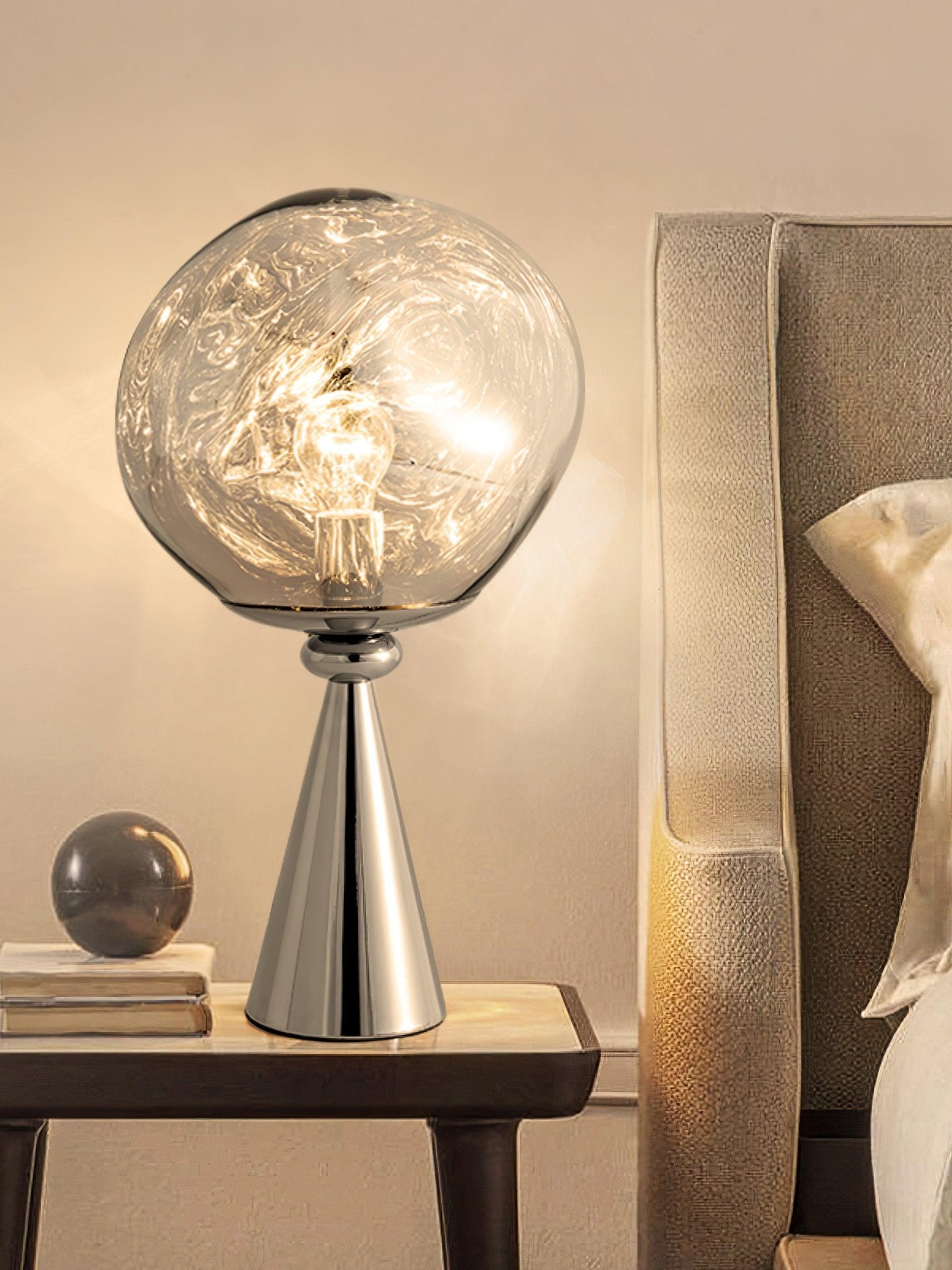 Lava Cone Table Lamp - Modern Volcanic Rock Design LED Night Light for Bedroom, Living Room & Office Decor - Perfect for Relaxation & Ambient Lighting