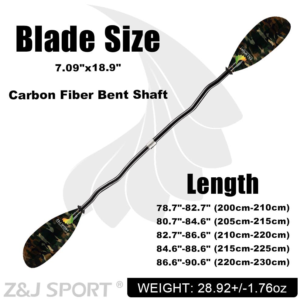 Premium Carbon Fiber Kayak Paddle with Storage Bag - Lightweight Fiberglass Blade Kayaking Oar for Touring & Recreational Use | Perfect for Ocean, River & Lake Paddling Adventures