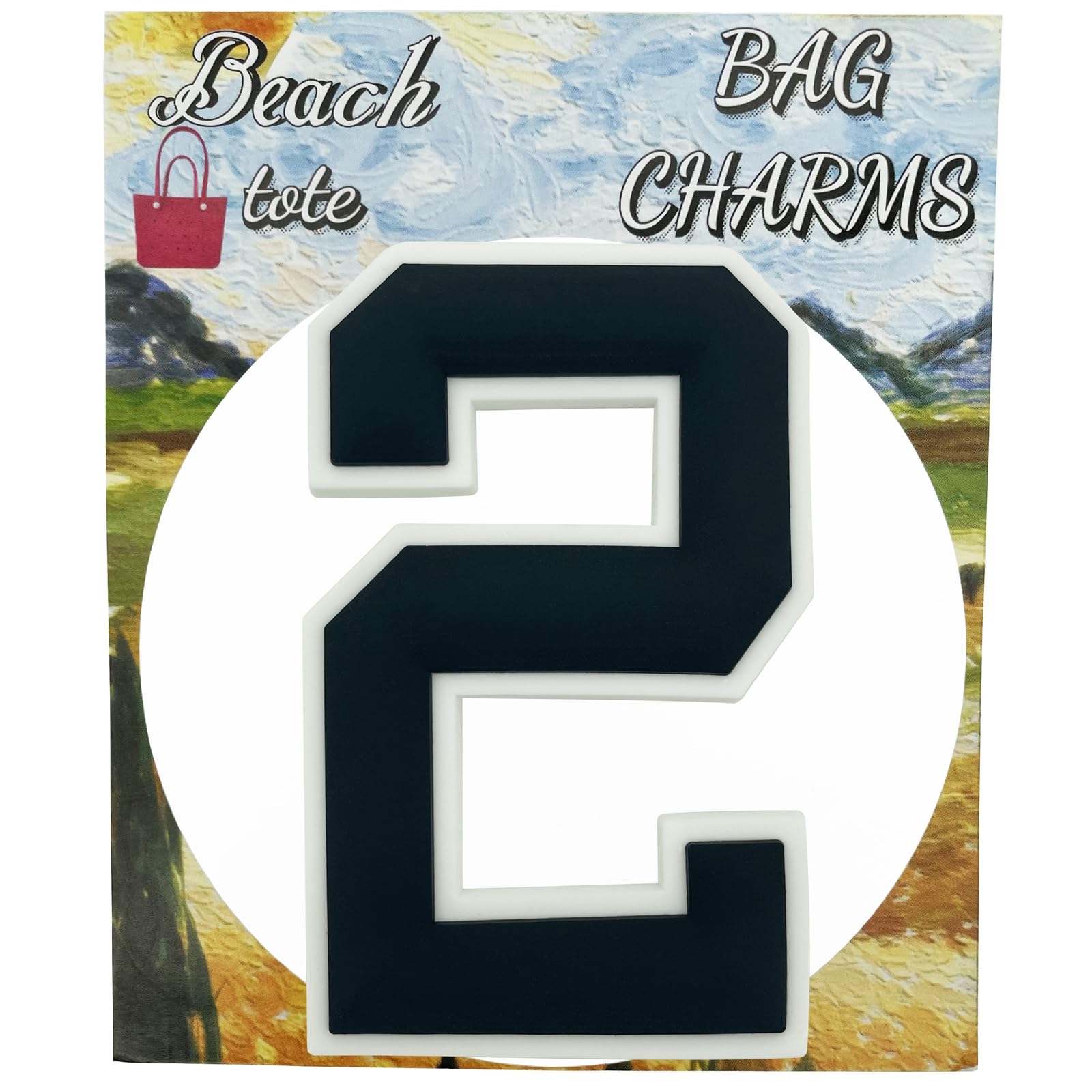 Bogg Bag Charms - Decorative Accessories for Original Bogg Rubber Beach Tote | Number Charms Insert | Perfect for Beach Trips, Pool Parties & Summer Vacations