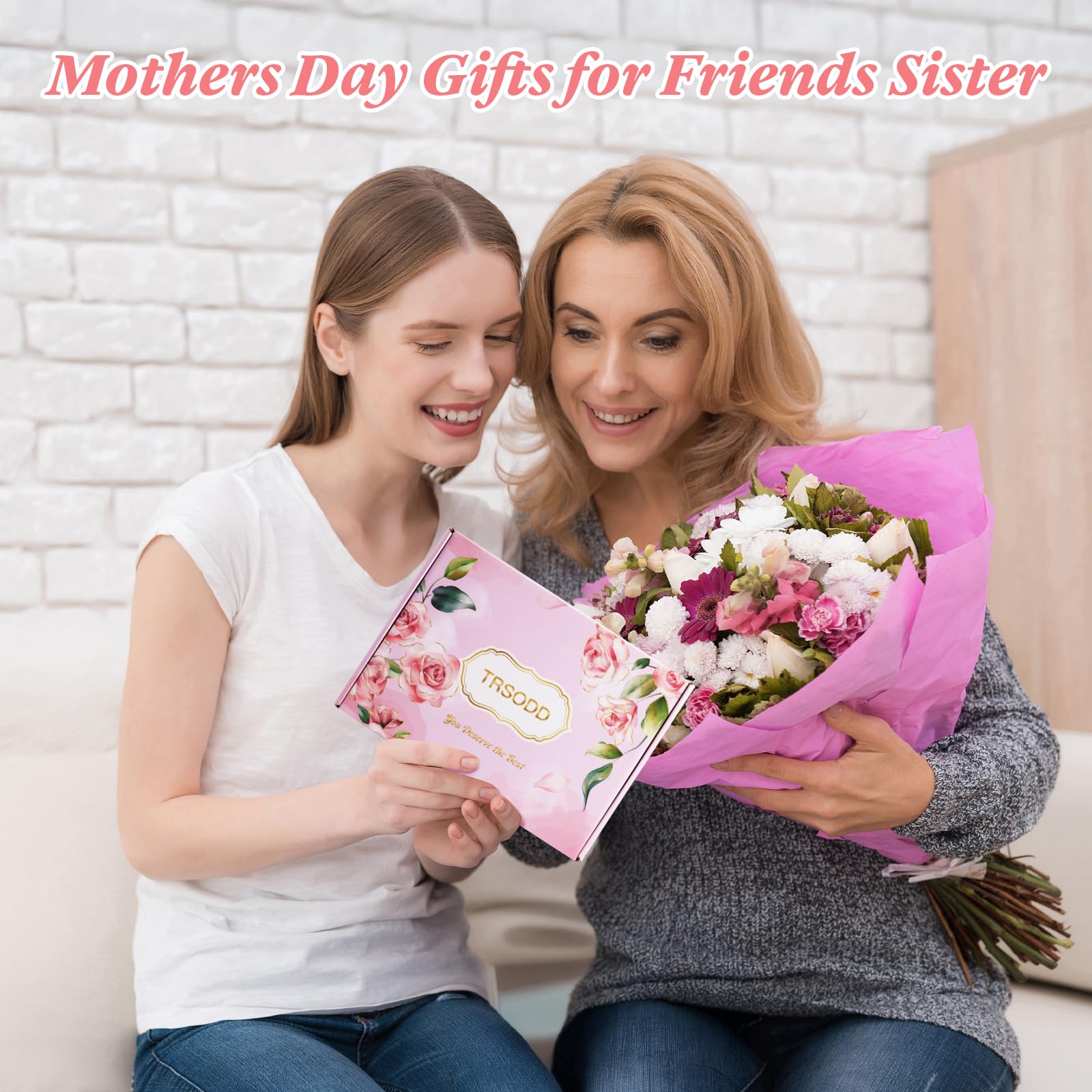 TRSODD Large Tote Bag and Makeup Bag Set - Perfect Mother's Day Gift, Birthday Present for Women, Friendship Gift Idea - Great for Work, Travel & Daily Use