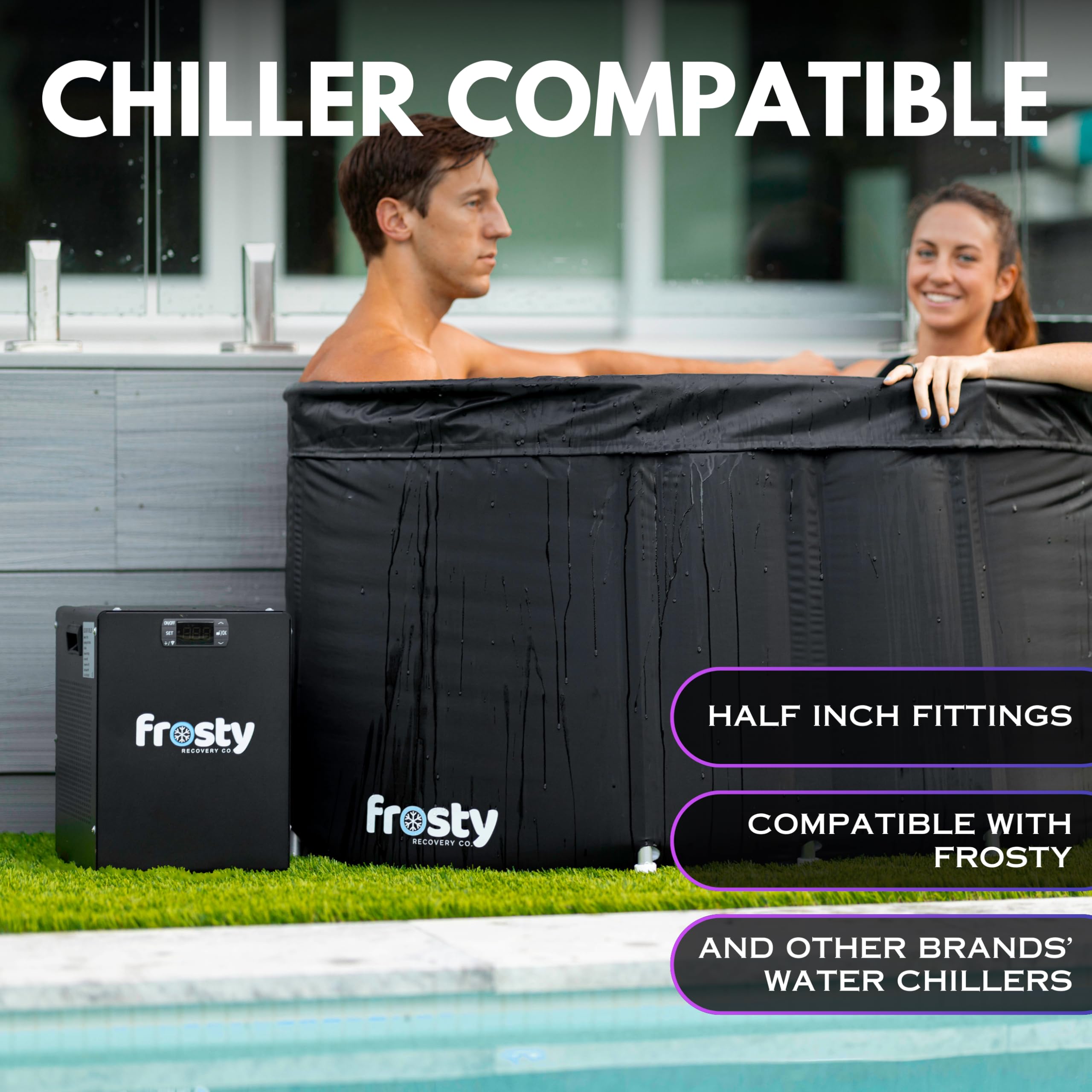 Extra Large Ice Tub Cold Plunge Pod - Professional Cold Water Therapy Bath with Water Chiller Compatibility - Portable Ice Bath Tub for Athletes, Recovery & Hydrotherapy at Home or Gym
