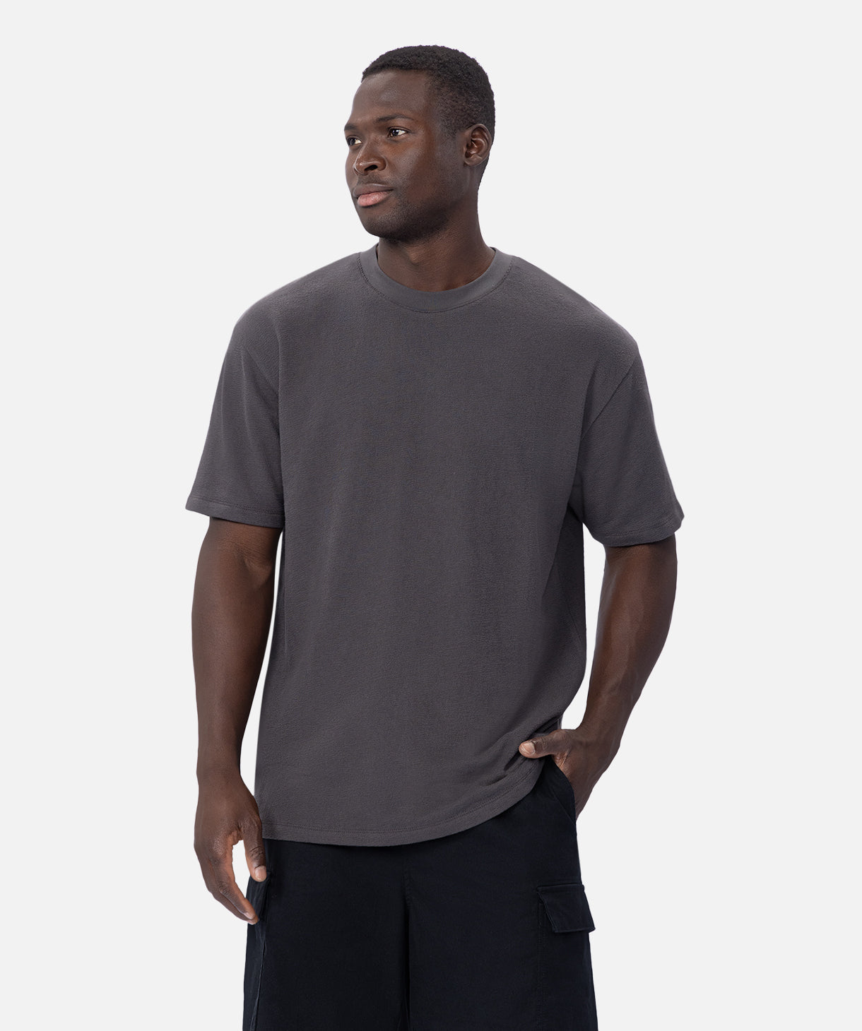 The Henderson Boucle Tee in Onyx - Soft & Stylish Women's Knit Top for Casual Wear, Office & Date Nights