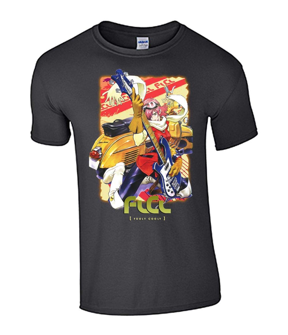 FLCL Anime Unisex Graphic T-Shirt - Casual Cotton Tee for Men & Women - Perfect for Cosplay, Anime Conventions & Everyday Wear