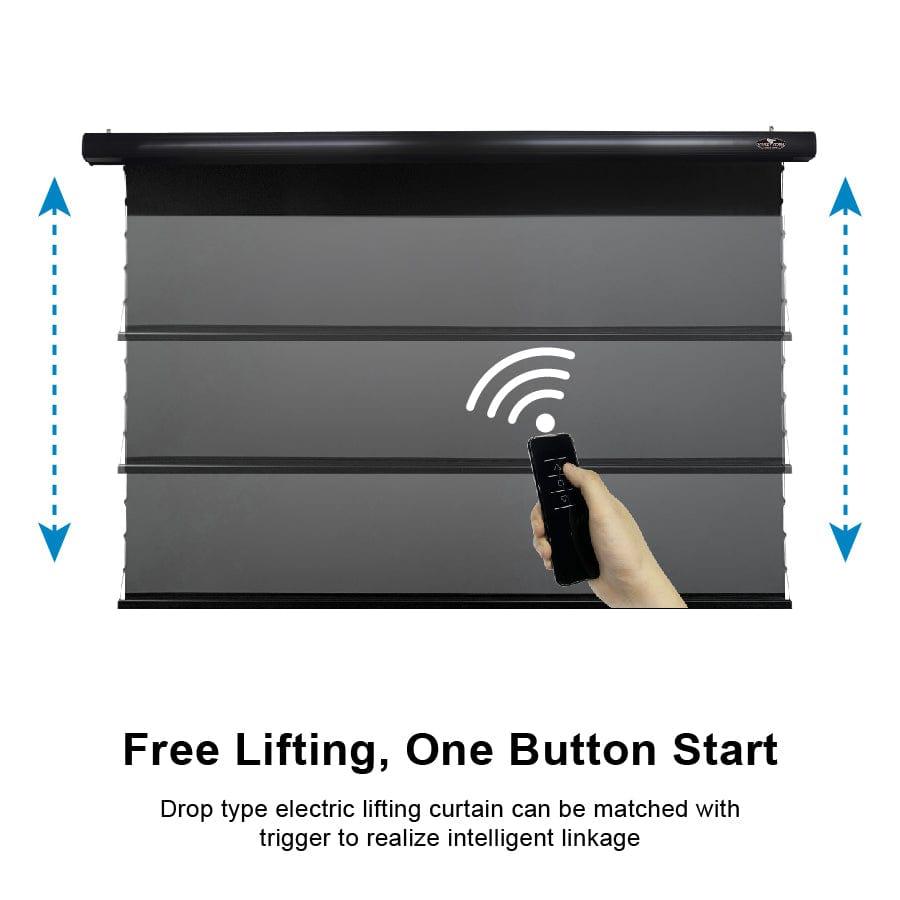 VIVIDSTORM PRO P Slimline Motorized Tension UST ALR Projector Screen - 4K Ultra HD Home Theater Screen for Movies & Gaming - Perfect for Living Rooms, Basements & Home Cinemas