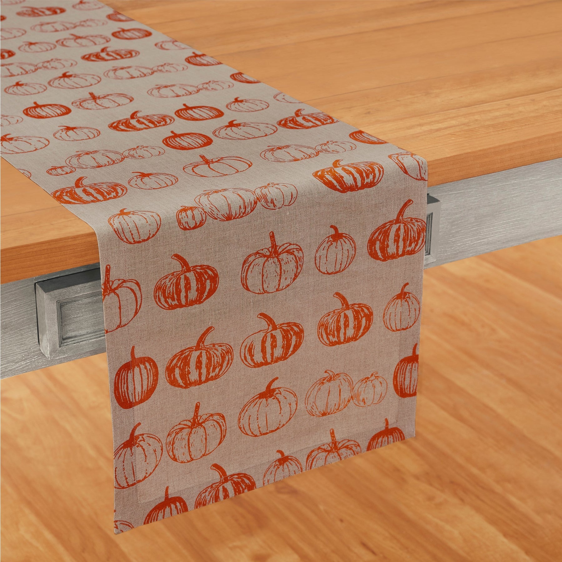 Pumpkin Patch Table Runner - Fall Harvest Decor for Thanksgiving & Autumn Dining - Perfect for Farmhouse, Rustic, and Seasonal Home Decor