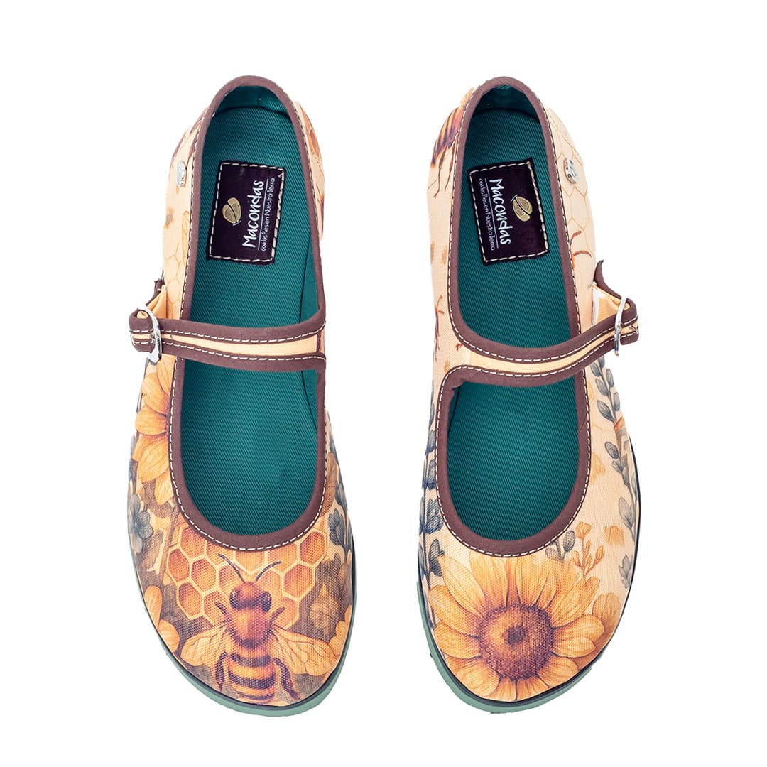 ABEJA - Macondas® Illustrated Mary Jane Shoes for Women | Comfortable & Stylish Flats for Casual Wear, Office & Special Occasions