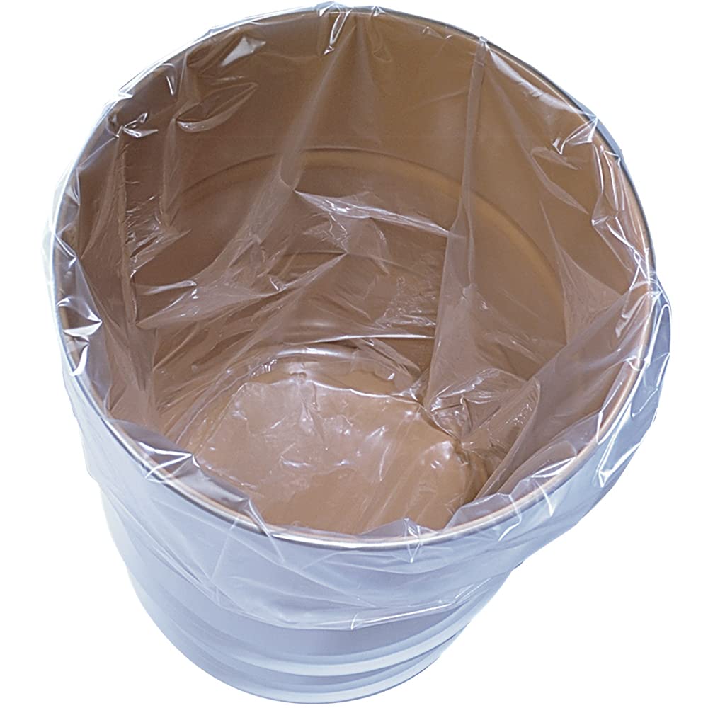 55 Gallon Clear Plastic Drum Liners - Food Grade, 38