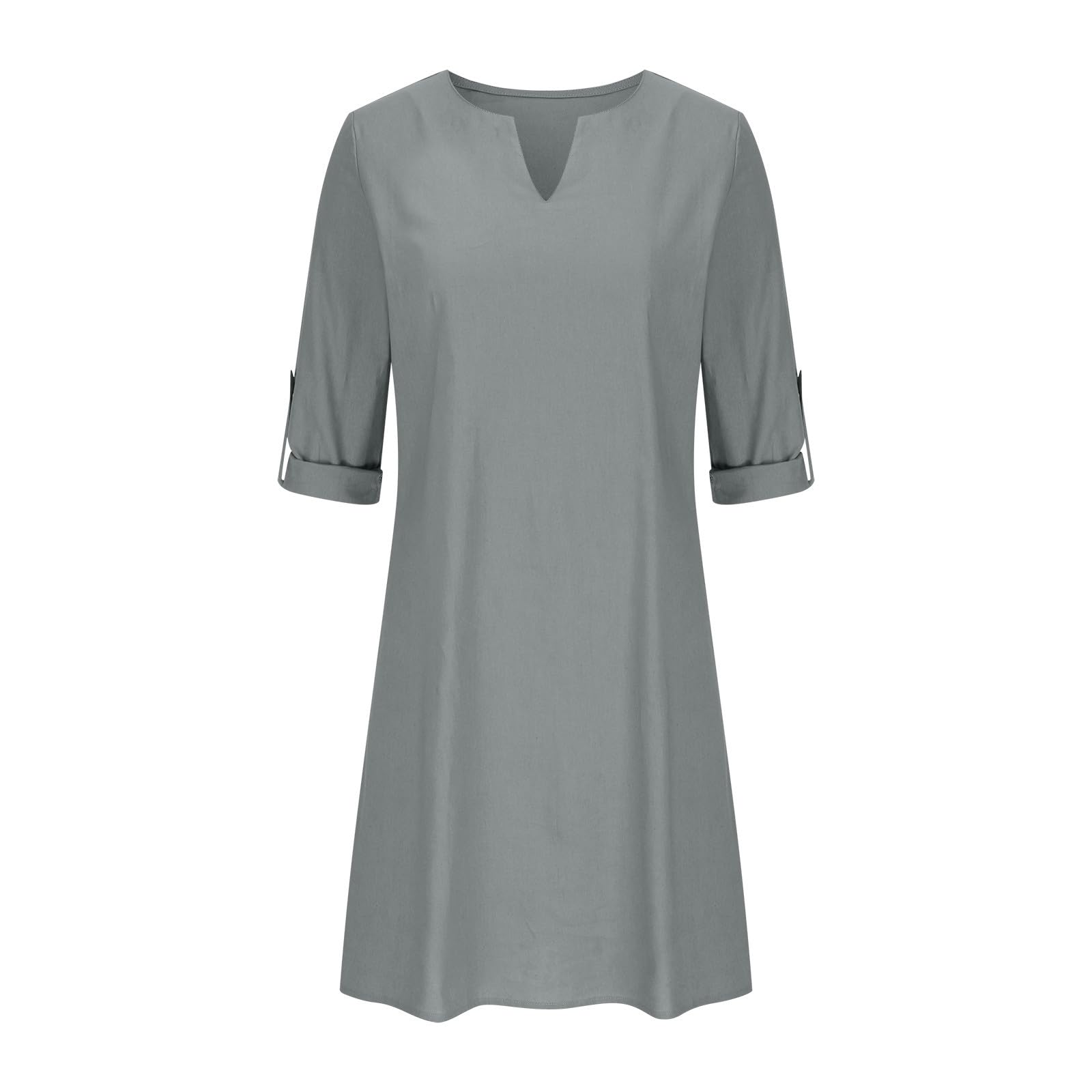 AMhomely Women's Summer Dresses - Casual V-Neck Loose Long Sleeve Bohemian Sundress | Beachwear, Daily Wear & Bridesmaid Dress | Perfect for Vacation, Outdoor Parties & Summer Outings
