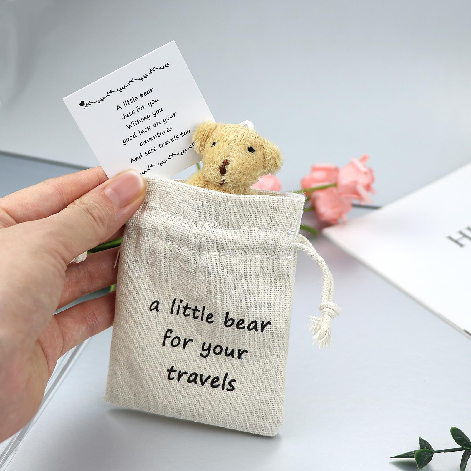 LUOKIFUR Pocket Bear - Perfect Travel Companion, Adventure Gift & Thoughtful Souvenir for Friends & Family | Ideal for Camping, Hiking & Road Trips