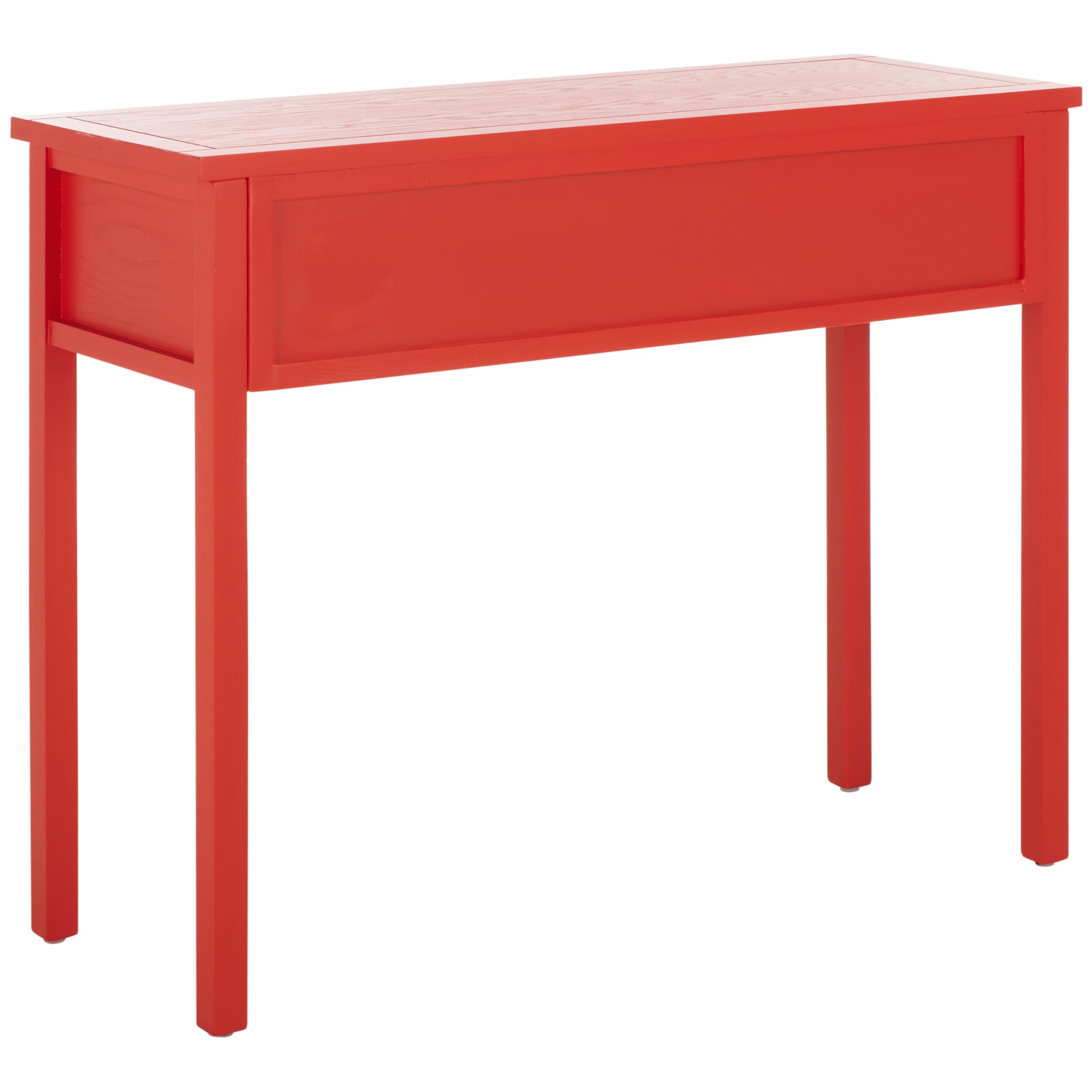 SAFAVIEH Cindy Farmhouse 3-Drawer Console Table - Rustic Red Entryway Table for Living Room, Hallway & Bedroom Decor