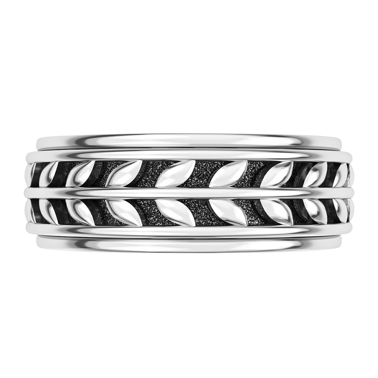 925 Sterling Silver Spinner Ring for Anxiety Relief - Handmade Boho Tribal Jewelry for Women & Men - Oxidized Stress Relieving Meditation Ring - Unique Gift for Yoga, Mindfulness & Everyday Wear