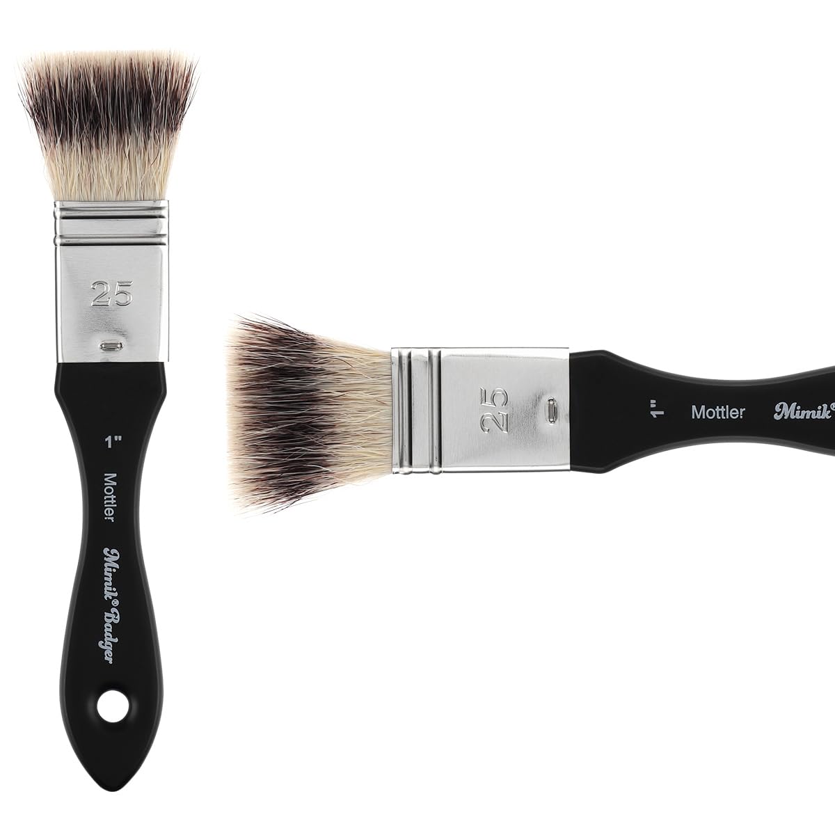 Creative Mark Mimik Synthetic Badger Mottler Brushes - Eco-Friendly Artist Brushes for Oil, Acrylic, Watercolor Painting - 1