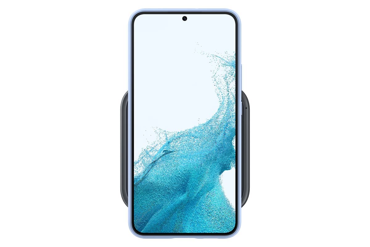 Samsung 15W Fast Wireless Charger Pad - Qi Certified for Galaxy S23/S22/S21, iPhone 15/14/13, AirPods - Compact Design with LED Indicator & USB-C Cable Included (2024 US Version, Gray) - Perfect for Home, Office & Nightstand Charging