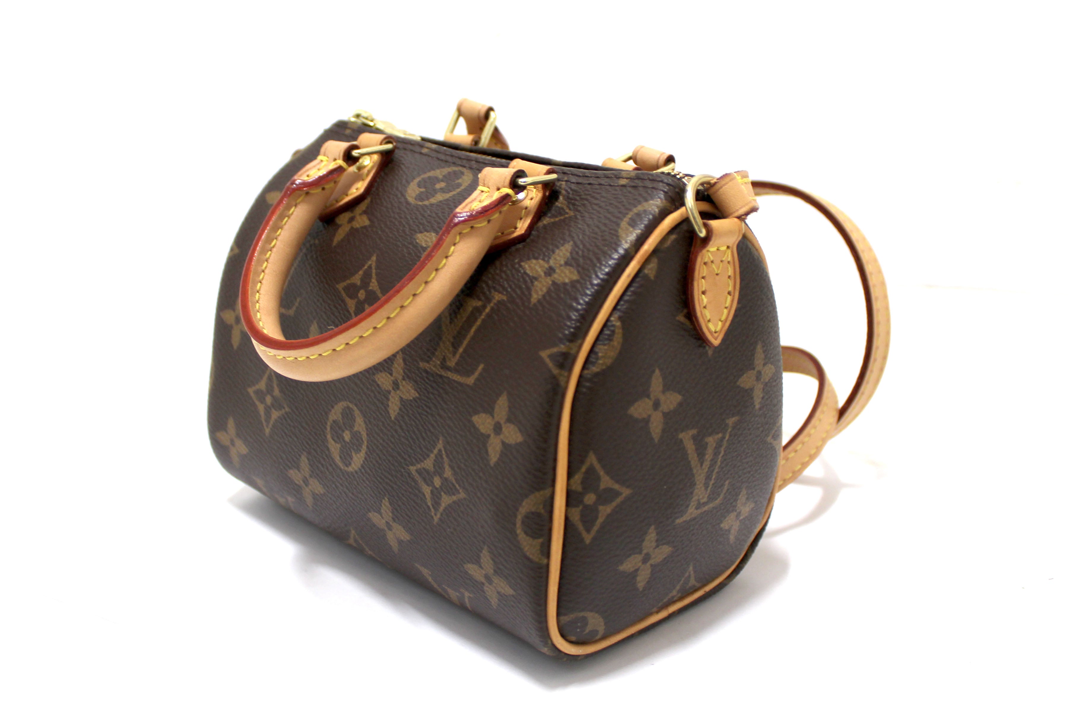 Authentic Louis Vuitton Monogram Nano Speedy Crossbody Bag - Luxury Designer Handbag for Women, Perfect for Everyday Use, Travel & Special Occasions