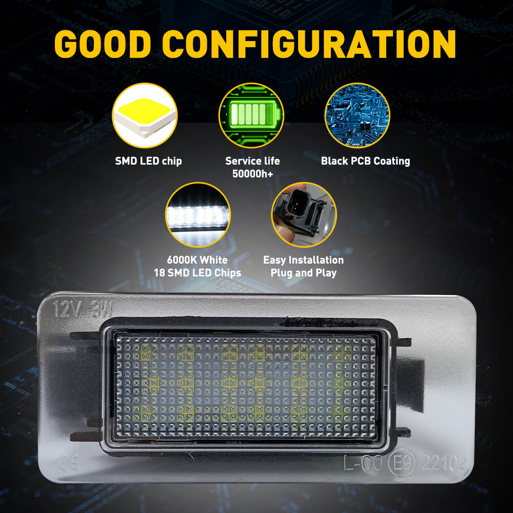 Bright White LED License Plate Lights - Compatible with 2019-2021 Nissan Altima, Versa, 2020-2021 Sentra, 2021+ Rogue - Super Bright Tag Light Assembly for Enhanced Night Visibility & Stylish Look (Perfect for Night Driving, Car Shows & Vehicle Customization)