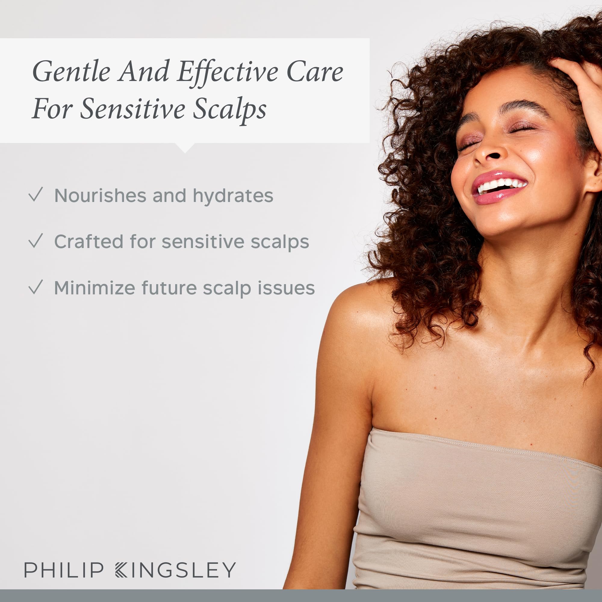 Philip Kingsley Scalp Care Discovery Kit - Fragrance-Free Shampoo & Conditioner + Overnight Scalp Serum for Sensitive Scalp | Soothe Irritation & Strengthen Hair | Perfect for Dry, Itchy Scalp & Hair Repair
