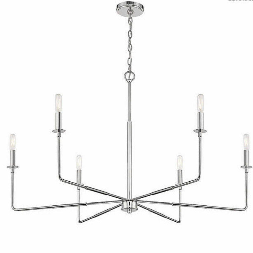 Harrison Crystal Chandelier - Elegant Modern Ceiling Light Fixture for Dining Room, Living Room & Bedroom | Dimmable LED Lighting for Home Decor & Interior Design
