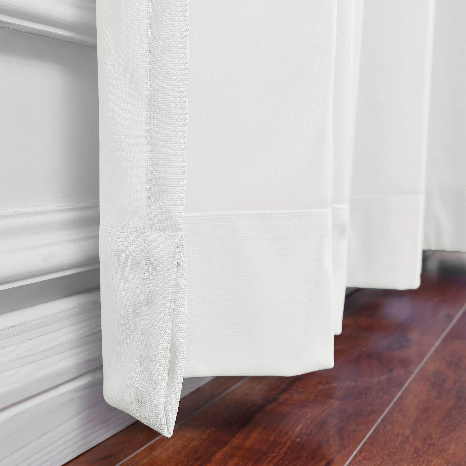 Flame Retardant White Privacy Room Divider Curtain - 9ft x 8ft SPA Partition with Mesh Top & Nickel Grommets - Perfect for Hospitals, Offices, and Home Privacy Screens