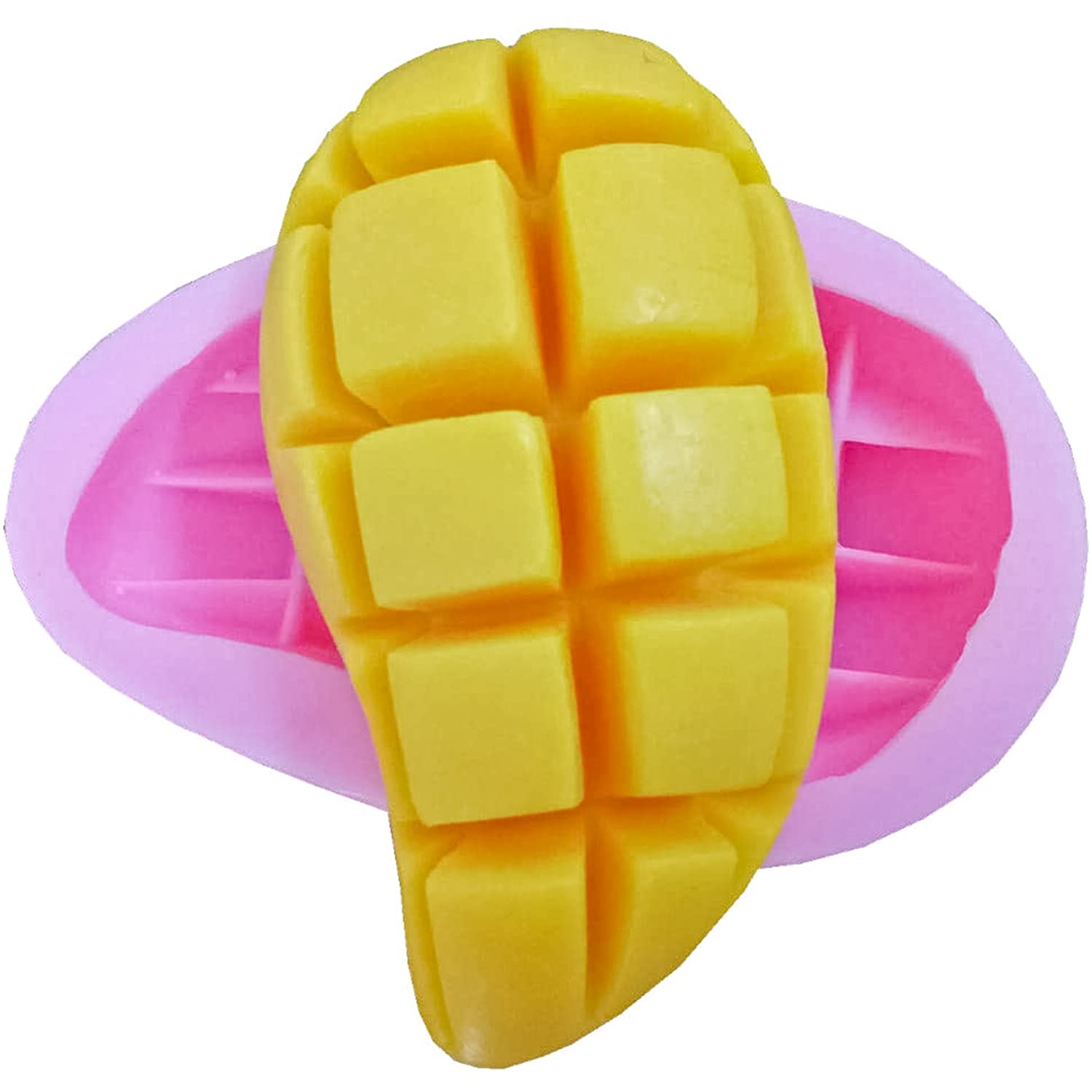 Premium Mango-Shaped Silicone Molds for Soap, Candles, Resin & DIY Crafts - 6 Pack Reusable Baking Molds for Home Decor, Bath Bombs, Wedding Favors & Art Projects