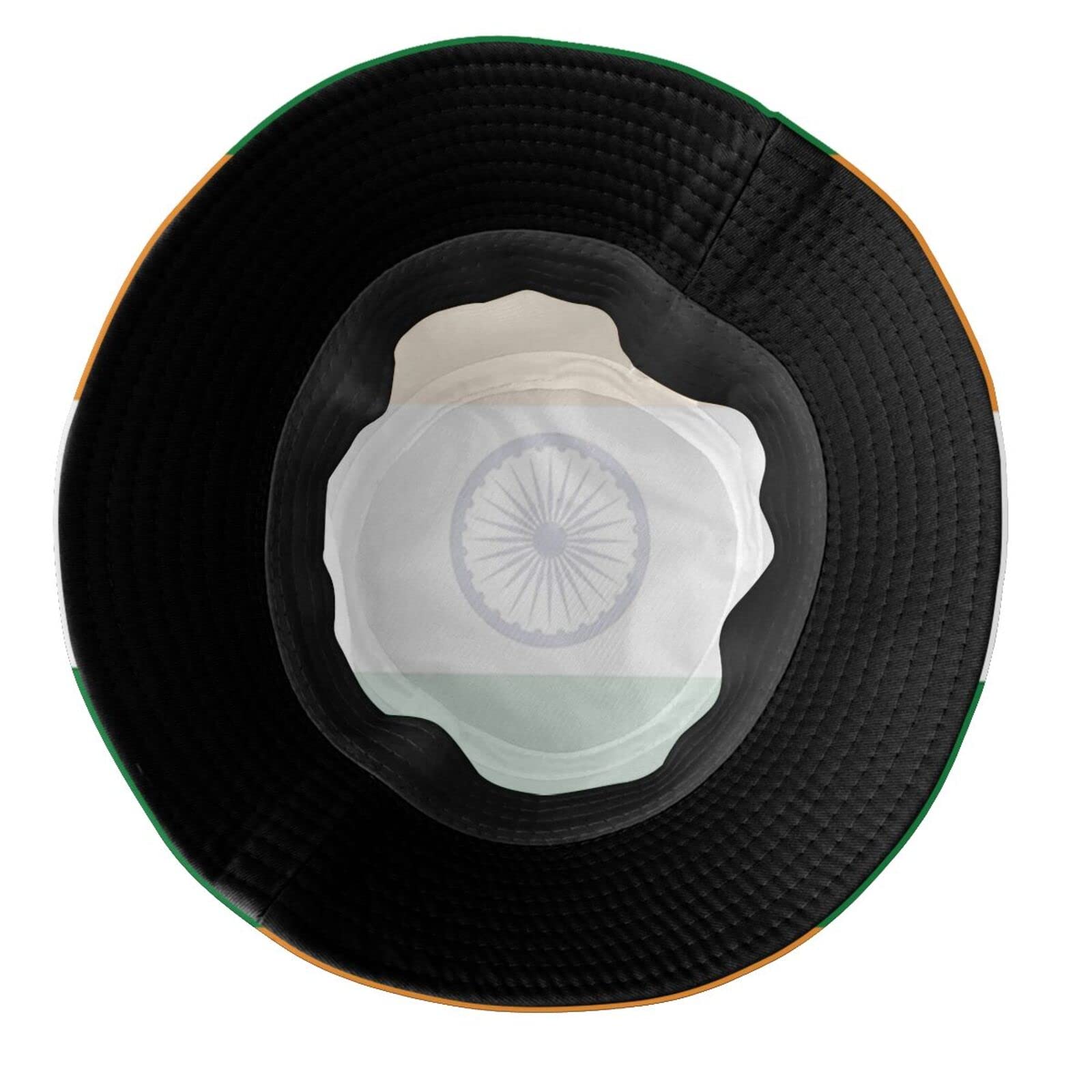 India Flag Bucket Hat - UPF 50+ Sun Protection, Packable & Wide Brim Summer Hat for Men & Women - Perfect for Outdoor Travel, Beach, Fishing & Patriotic Events