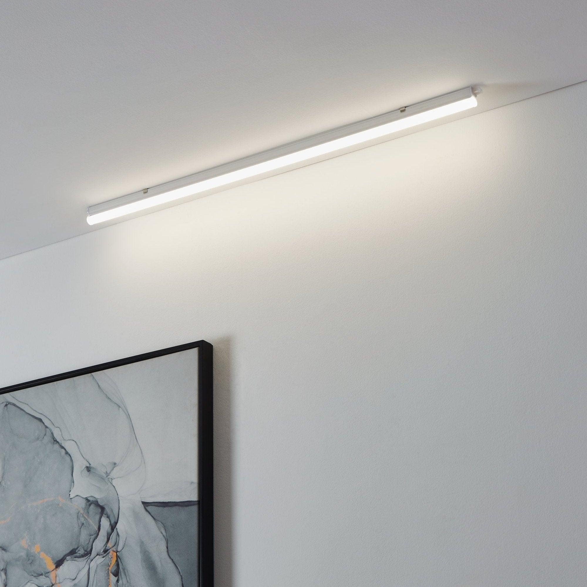 Eglo Dundry 34.25 Inch LED Under Cabinet Lighting - White Kitchen Light Fixture for Countertops, Pantry & Workspaces - Dimmable & Energy Efficient