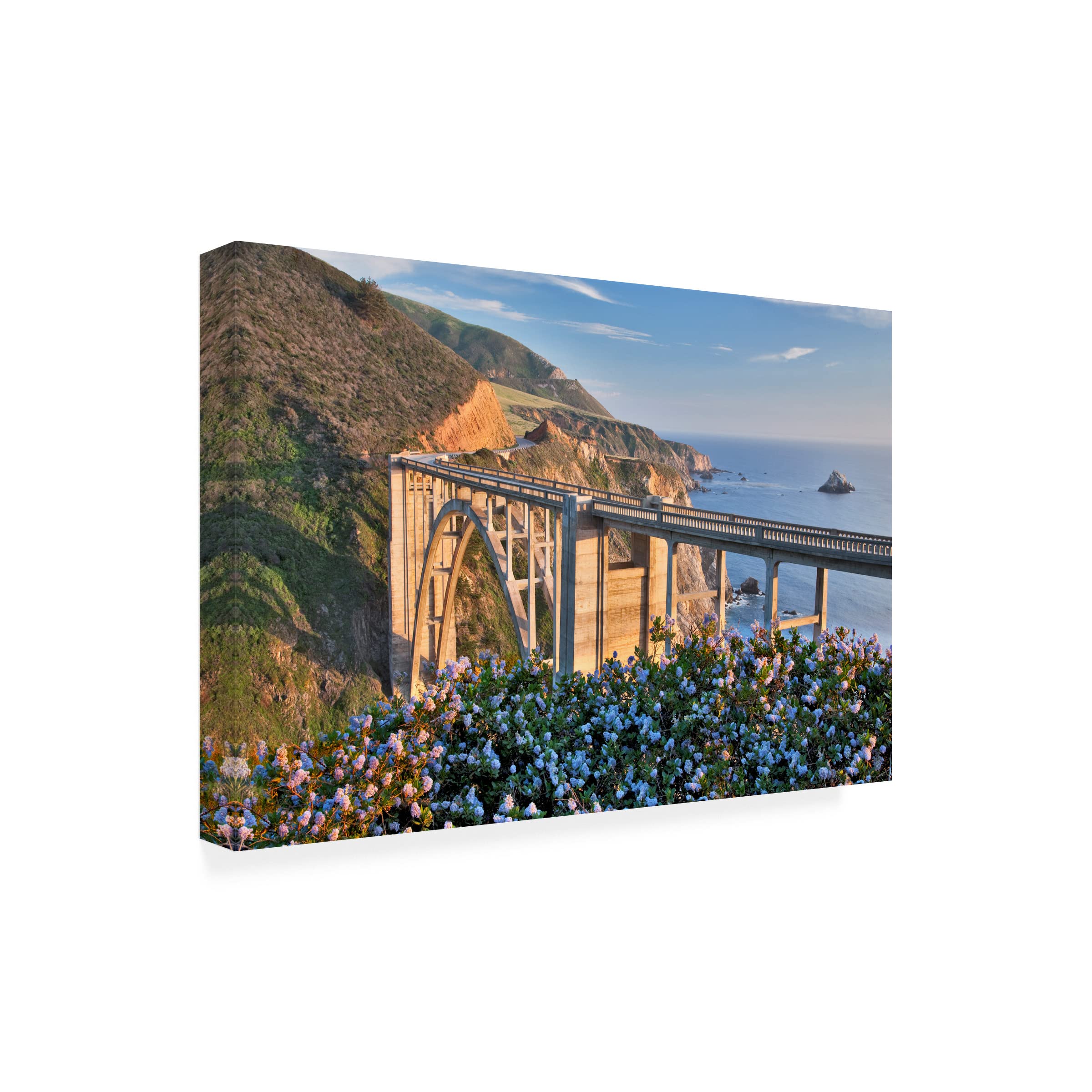 Dennis Frates 'Bridge 2' Canvas Wall Art Print - Modern Landscape Painting for Home & Office Decor - Perfect for Living Room, Bedroom or Office Wall Decor