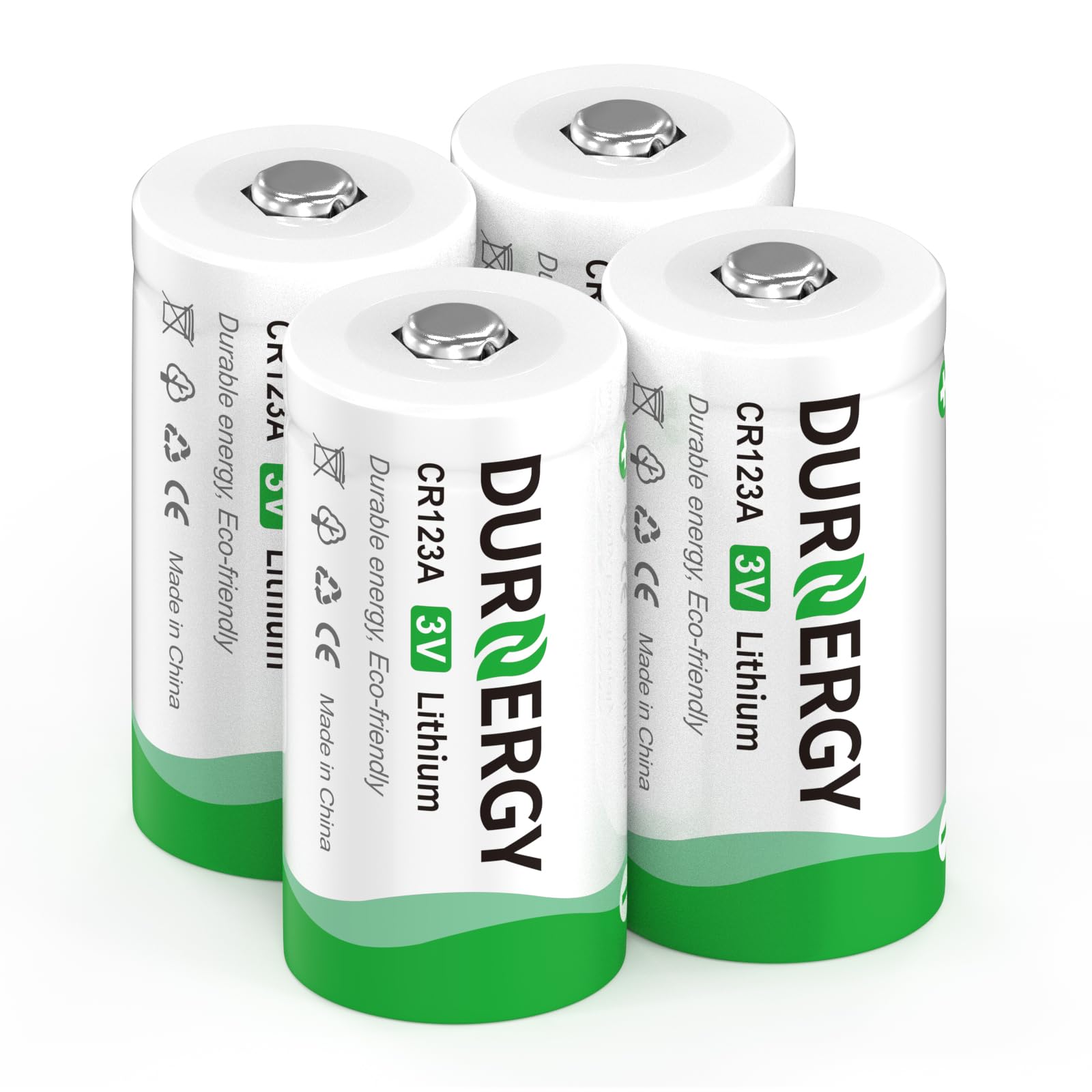 CR123A 3V Lithium Battery 4 Pack - 10 Year Shelf Life, High Power 123A Batteries for Flashlights, Cameras & Security Devices (CR17335/CR17345/DL123A Compatible) - Perfect for Emergency Kits & Outdoor Gear