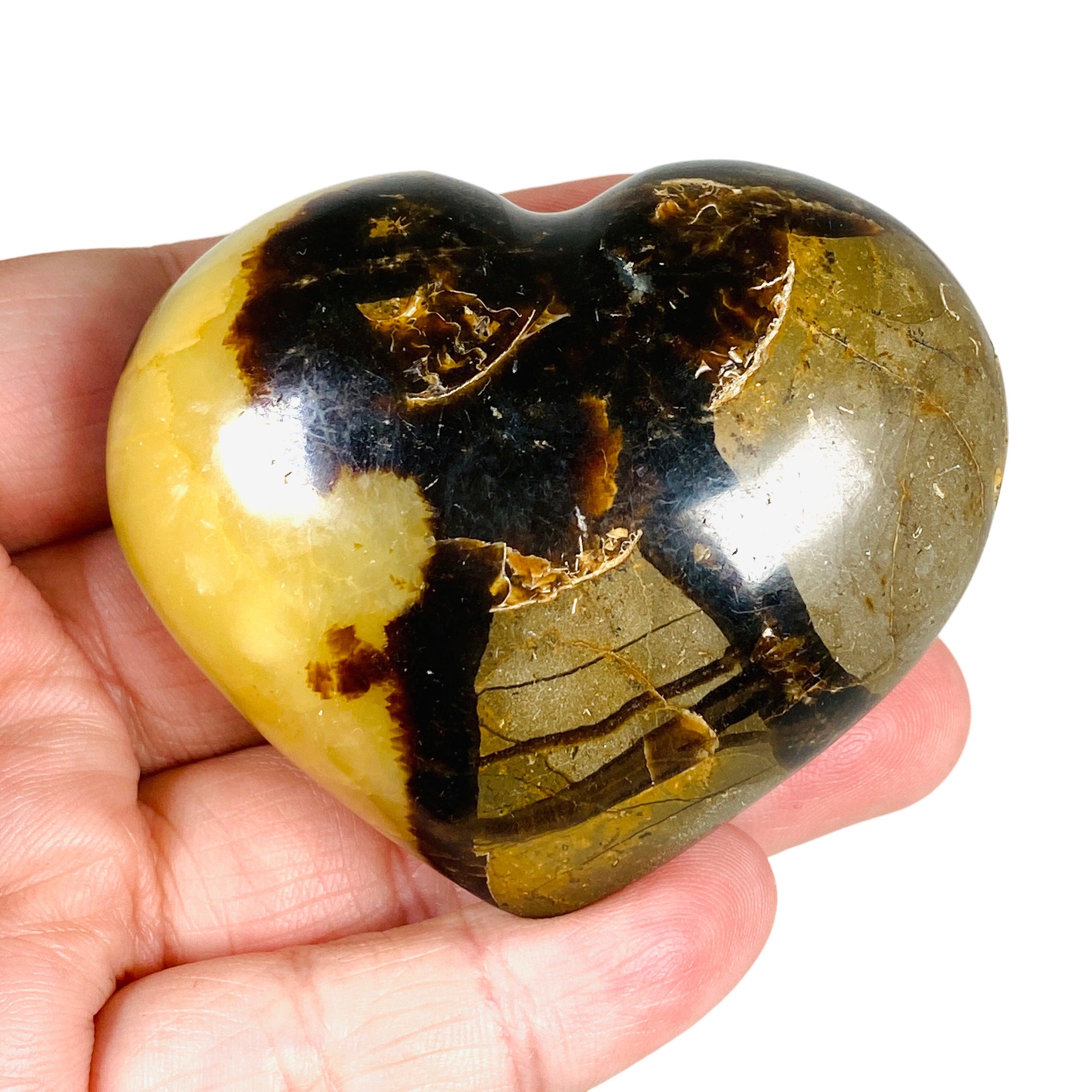Septarian Jasper Heart SEJH 01 - Natural Stone Crystal for Healing, Meditation & Jewelry Making - Perfect for Home Decor, Spiritual Gifts & Energy Work