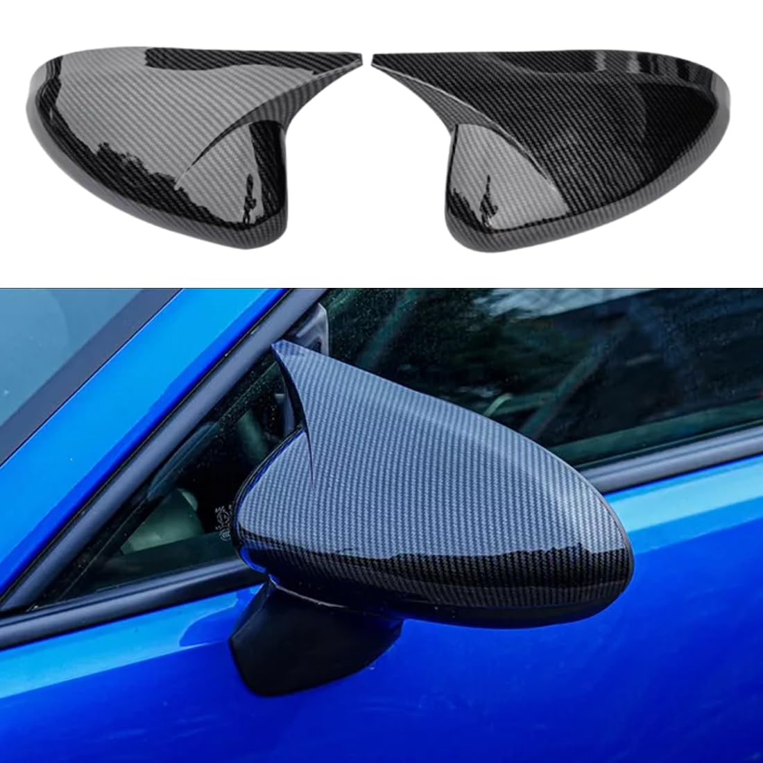 Carbon Fiber Rear View Mirror Cover for 2022-2024 Subaru BRZ & Toyota GR86 - Side Mirror Cap Replacement - Perfect for Car Customization & Protection