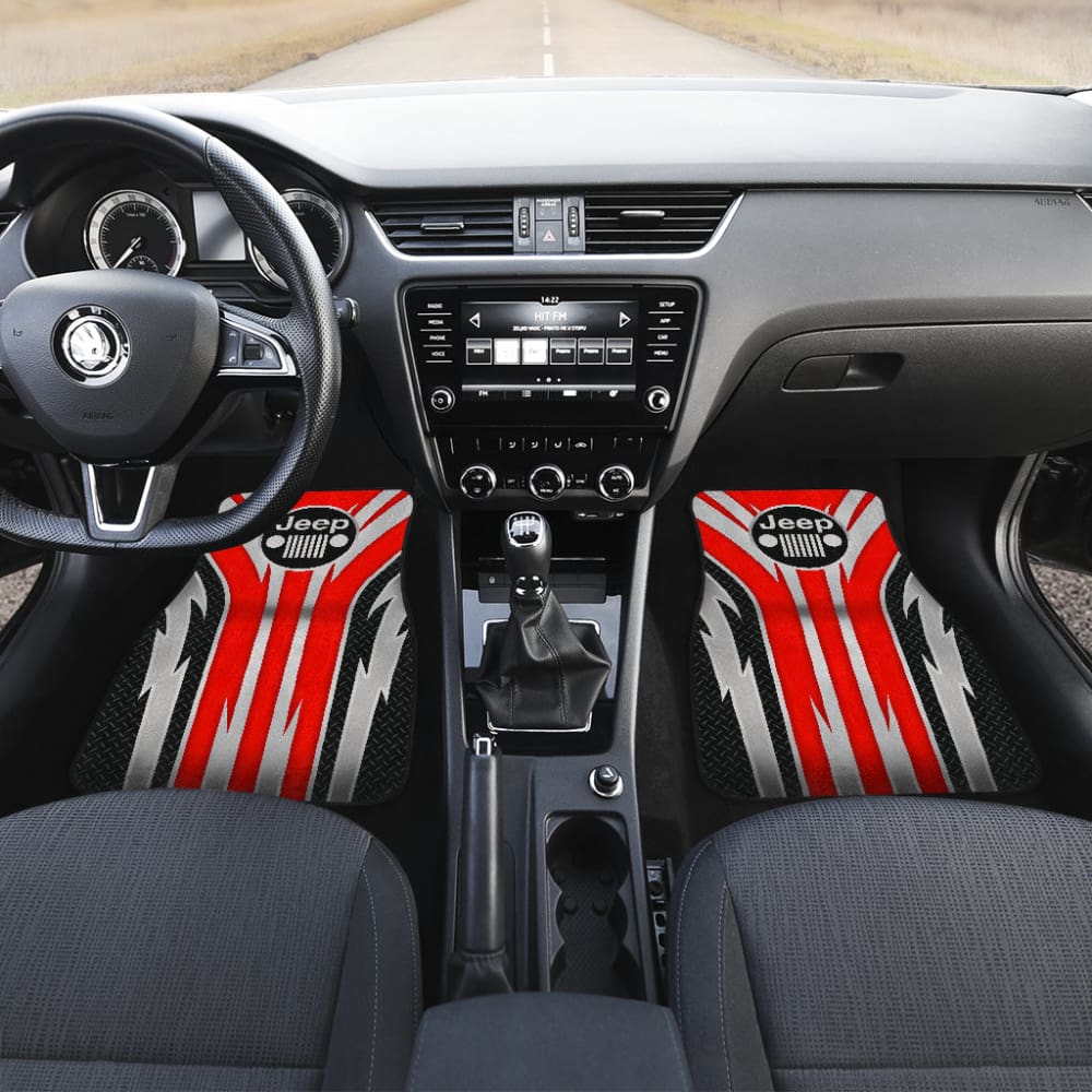 Premium Jeep Car Floor Mats - Heavy Duty All-Weather Protection for Wrangler, Cherokee & Grand Cherokee - Perfect for Off-Roading, Camping & Daily Driving