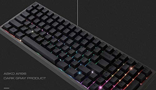 ABKO AR96 Mechanical Gaming Keyboard - 96 Key Compact Layout, CNC Aluminum Frame, Cherry MX Red Switches (Silver) | Perfect for FPS, MOBA & Typing Enthusiasts
