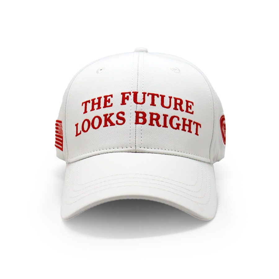 Future Looks Bright White Election Snapback Hat - Stylish & Trendy Baseball Cap for Political Campaigns, Rallies & Casual Wear