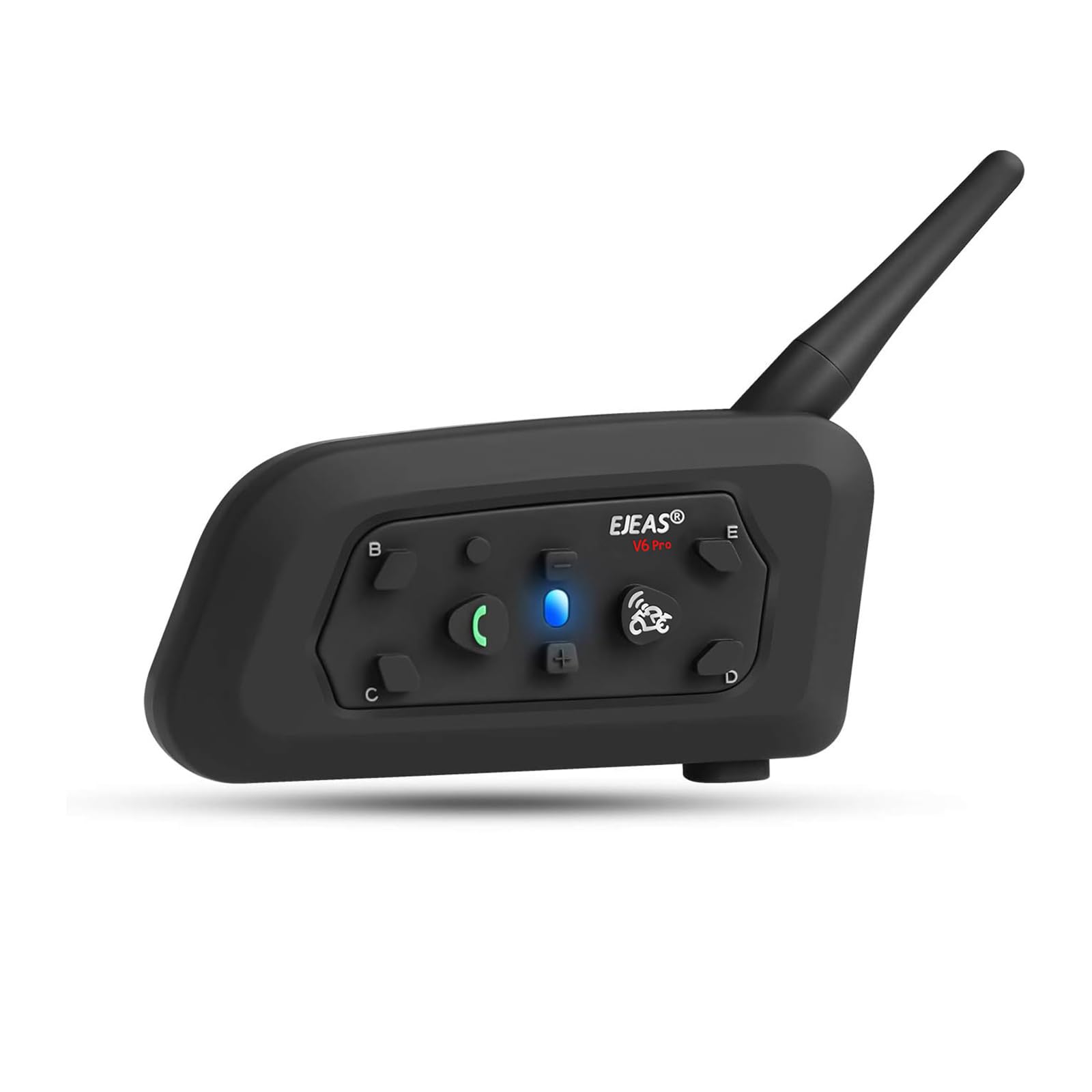 EJEAS V6 Pro Motorcycle Bluetooth Helmet Headset - 1200M Range, 6-Way Intercom, Full Duplex Wireless Communication for Motorcycling, Skiing & Climbing - Ideal for Group Rides, Outdoor Adventures & Extreme Sports (1 Pack)