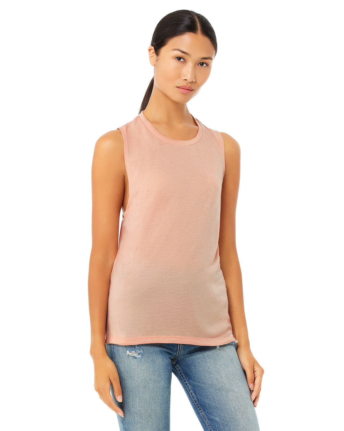 Bella + Canvas B8803 Women's Flowy Scoop Neck Muscle Tank Top - Soft & Breathable for Yoga, Gym & Summer Outfits