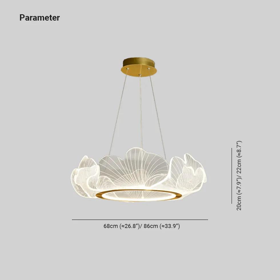 Elegant Gold LED Pendant Light with Delicate Petal Design - Perfect for Bedroom, Dining Room & Living Room Decoration