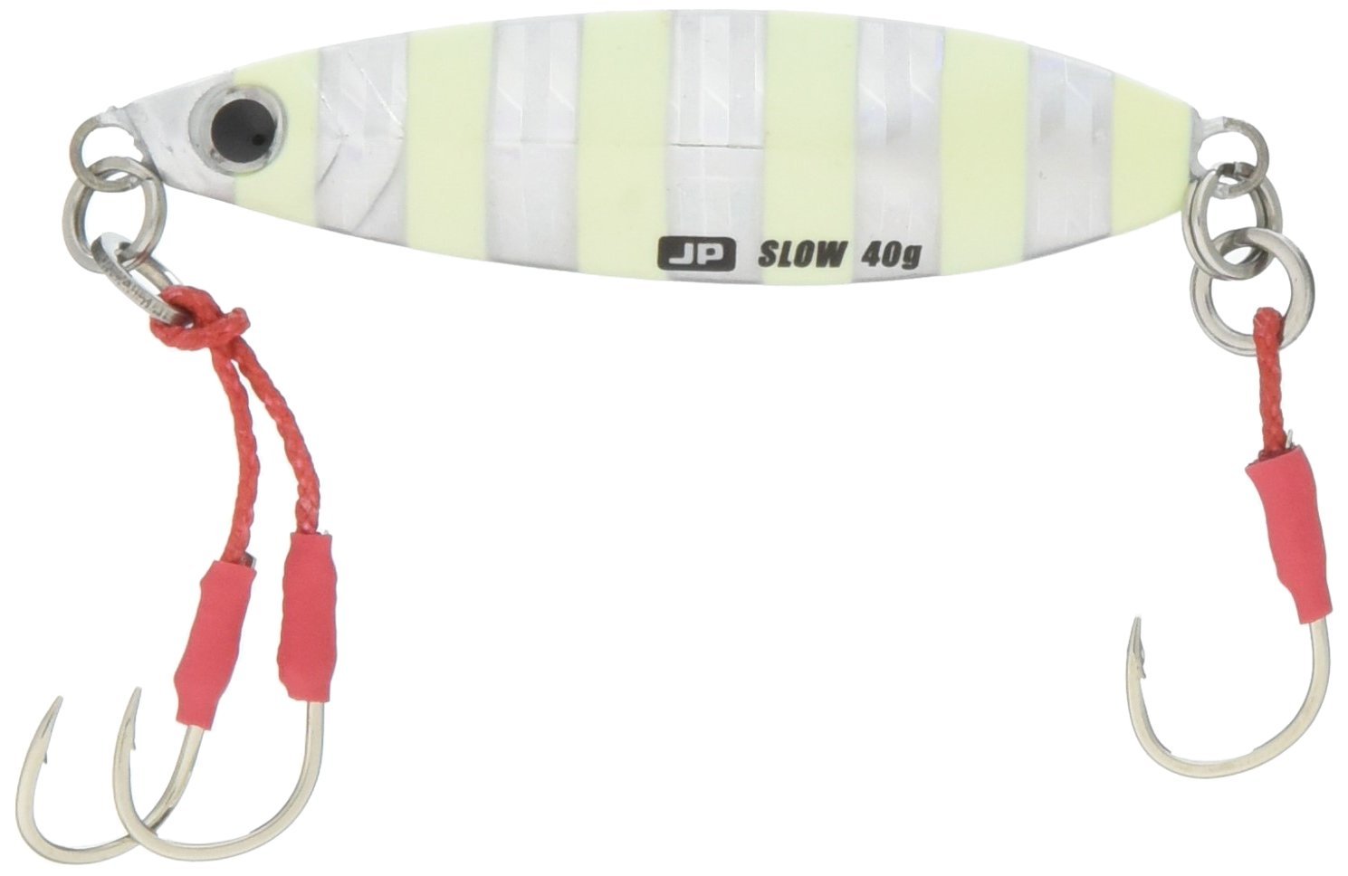 Majorcraft JPSLOW-40007ZEBRAGLOW Slow Jigging Lure 40g - Premium Saltwater Fishing Bait for Deep Sea & Offshore Angling