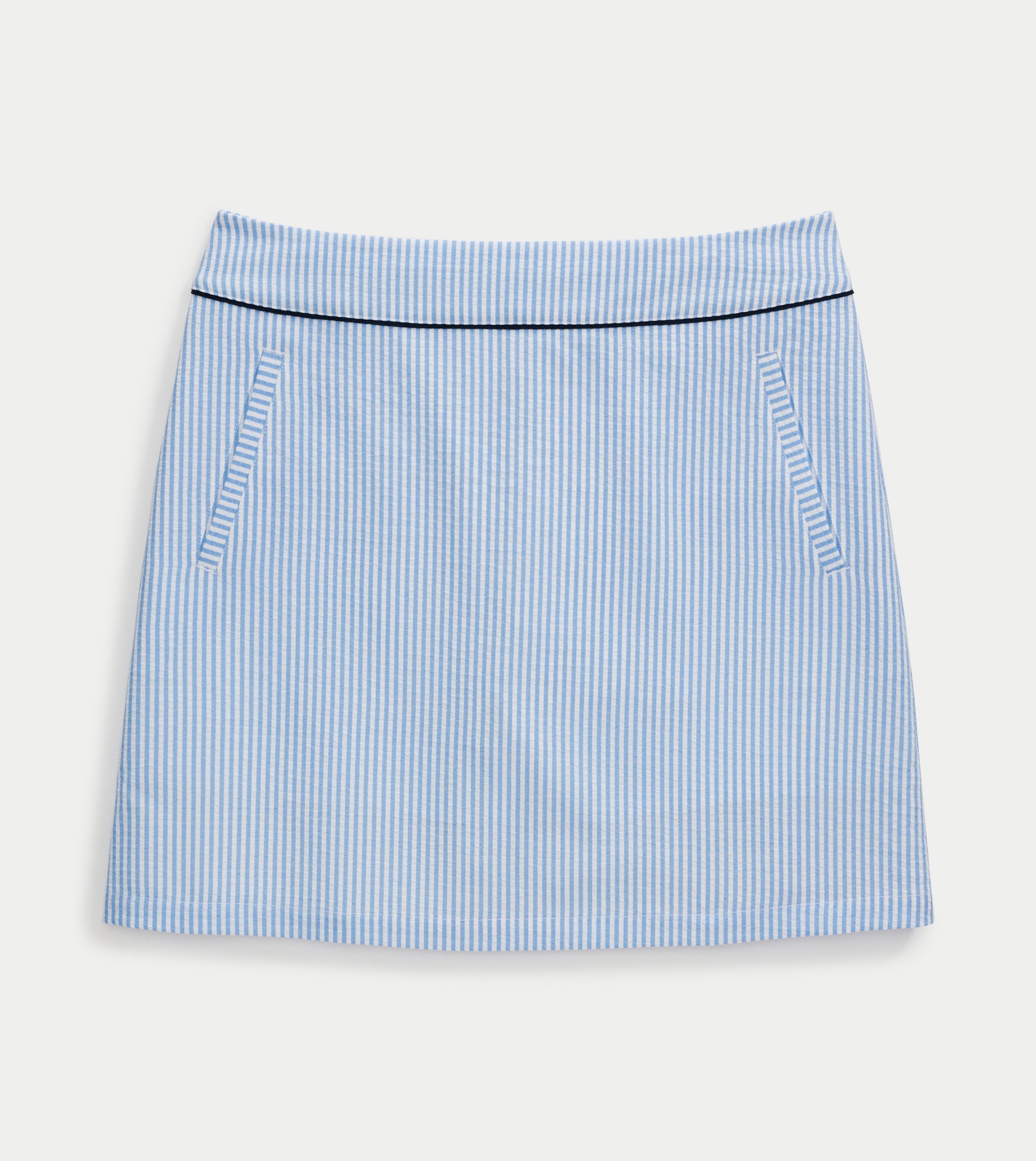 Renwick Seersucker Skort for Women - Comfortable Stretch Waistband, Breathable Summer Skirt Shorts - Perfect for Golf, Tennis, Beach & Casual Outings
