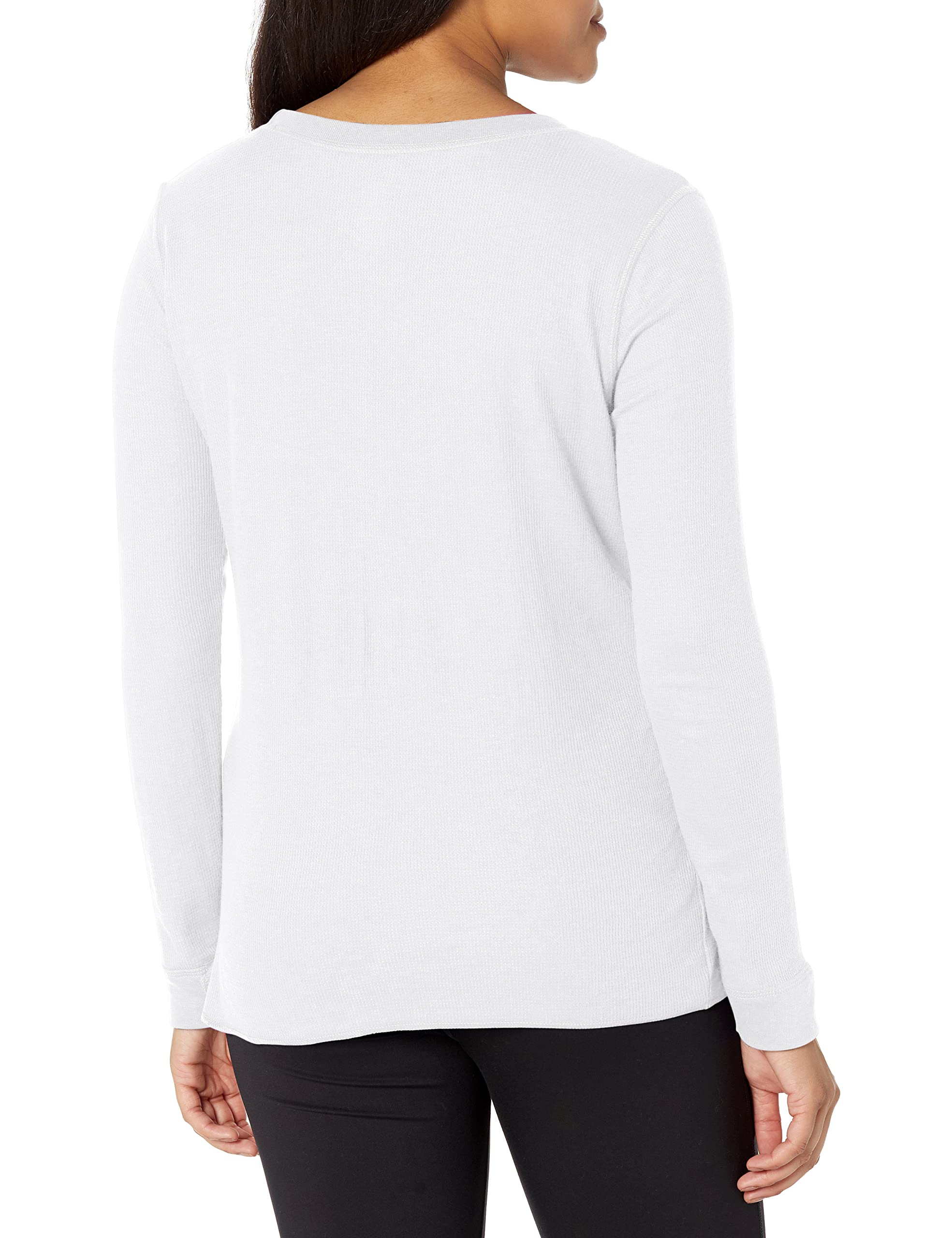 Fruit of the Loom Women's Micro Waffle Premium Thermal Underwear Tee Shirt - Soft Warm Base Layer for Winter, Cold Weather & Outdoor Activities