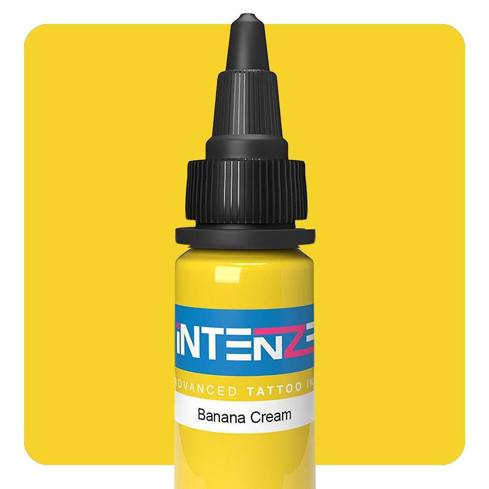 Intenze Tattoo Ink - Banana Cream Professional Tattoo Color (Various Sizes) - Perfect for Realism, Watercolor & Neo-Traditional Tattoos