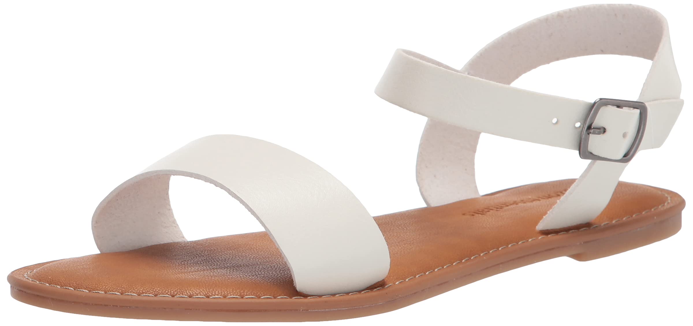 Amazon Essentials Women's Two Strap Buckle Sandals - Comfortable Casual Summer Footwear for Beach, Walking & Everyday Wear