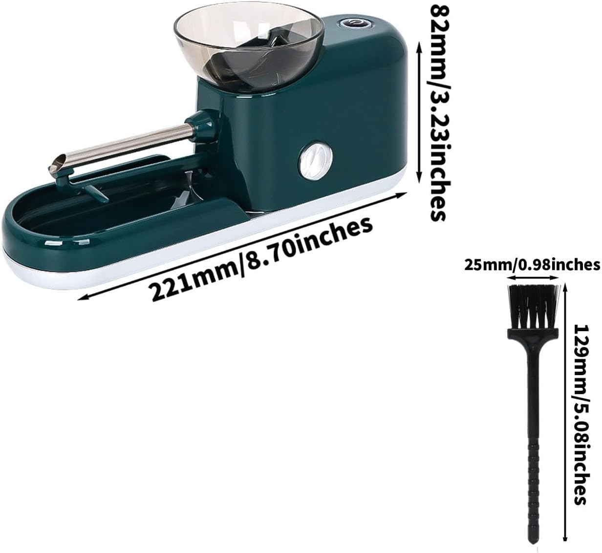 Premium Electric Za Rolling Machine - Automatic 6.5mm/8mm Herb Grinder | Portable & Fast Rolling for Perfect Joints | Ideal for Home Use, Travel & Outdoor Activities (Green)